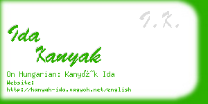 ida kanyak business card